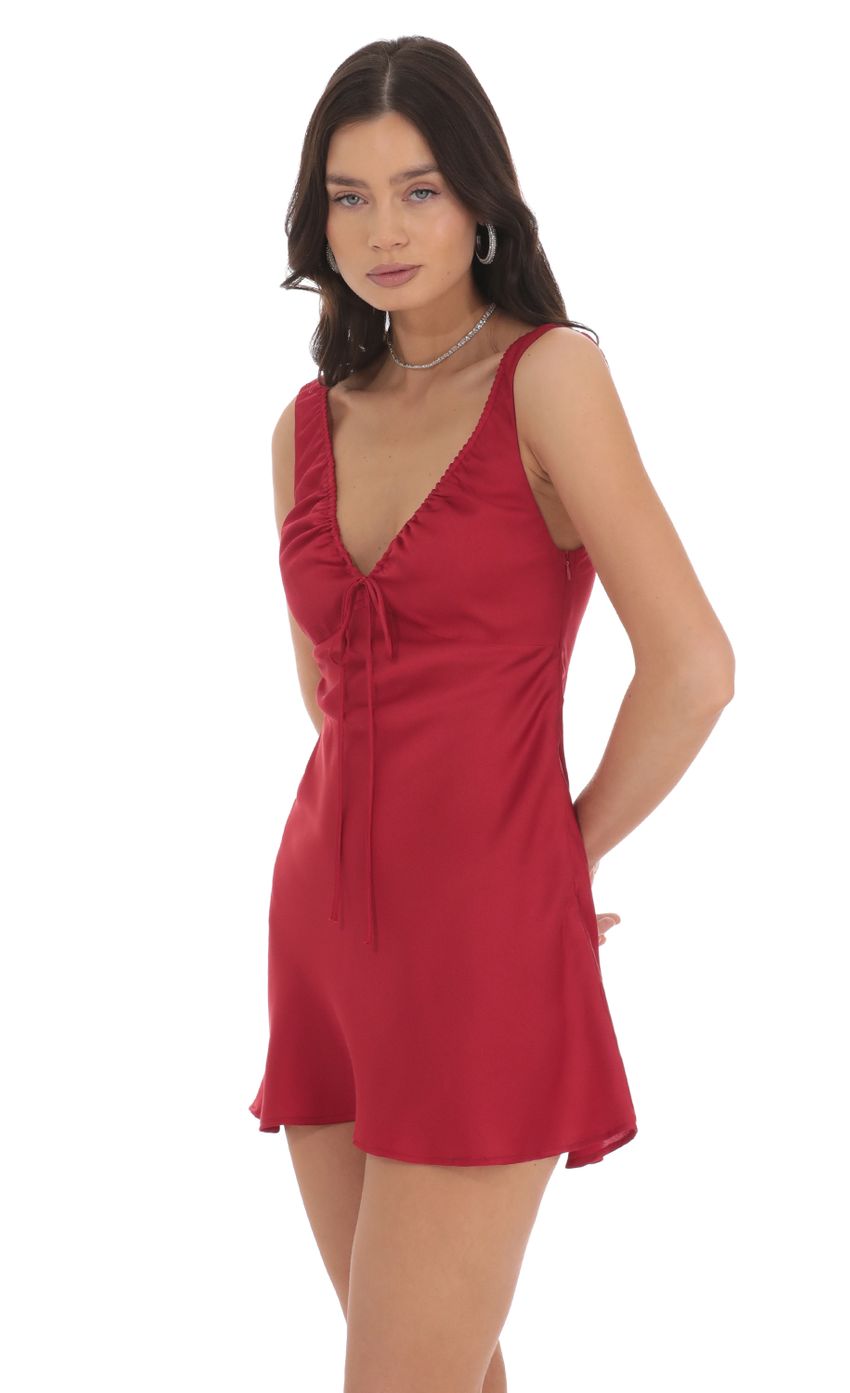 Picture Satin V-Neck Dress in Red. Source: https://media-img.lucyinthesky.com/data/Oct24/850xAUTO/67af89d9-903b-4983-b65a-e64405434e78.jpg