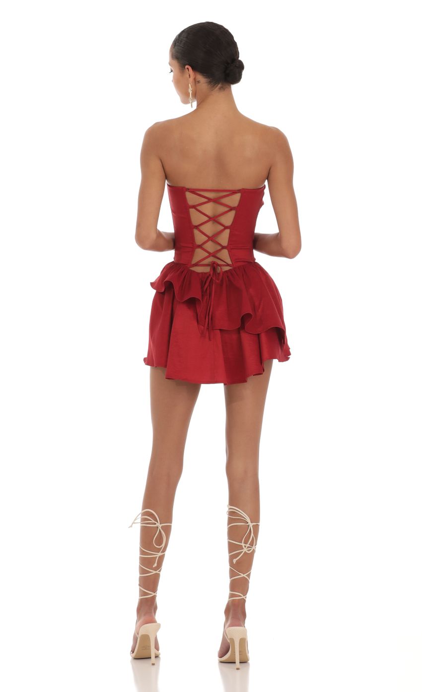 Picture Corset Strapless Dress in Red. Source: https://media-img.lucyinthesky.com/data/Oct24/850xAUTO/70a49268-a295-4d07-ab72-407fc320595b.jpg