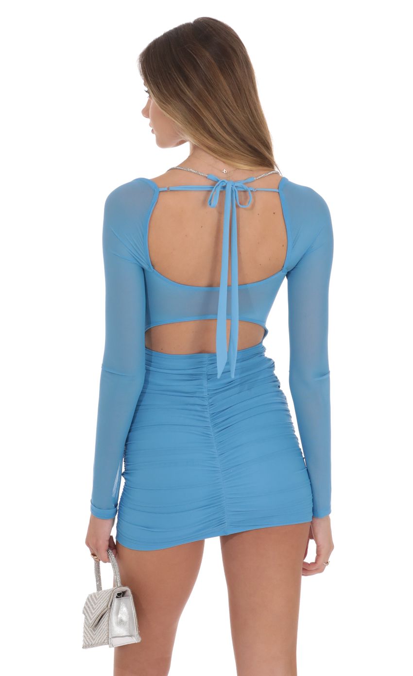 Picture Mesh Rhinestone Halter Strap Dress in Light Blue. Source: https://media-img.lucyinthesky.com/data/Oct24/850xAUTO/94965a13-eafb-41c6-a71d-ed5e82619b92.jpg