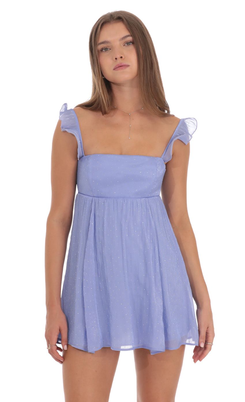 Picture Rhinestone Ruffle Strap Babydoll Dress in Periwinkle. Source: https://media-img.lucyinthesky.com/data/Oct24/850xAUTO/9990e8e7-98a2-4daa-af39-ba4fcba99dd0.jpg