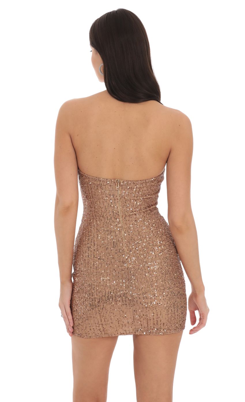 Picture Sequin Strapless Bodycon Dress in Brown. Source: https://media-img.lucyinthesky.com/data/Oct24/850xAUTO/a75ce46a-25b0-4a50-b1dc-4681abb373a3.jpg