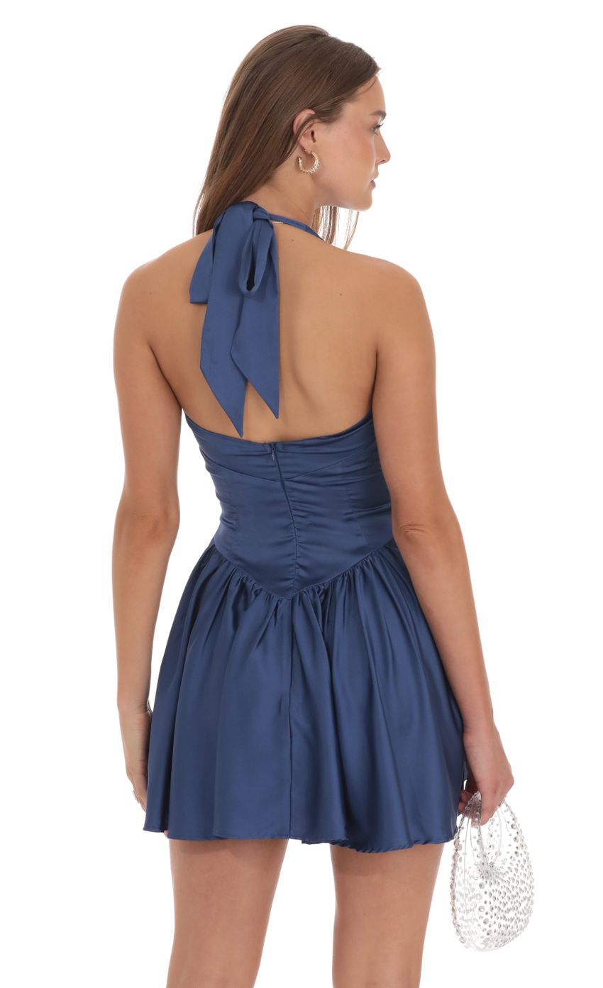 Picture Satin Halter A-line Dress in Slate Blue. Source: https://media-img.lucyinthesky.com/data/Oct24/850xAUTO/d9b6ebb0-8f8d-4b45-9a31-602e08b10444.jpg