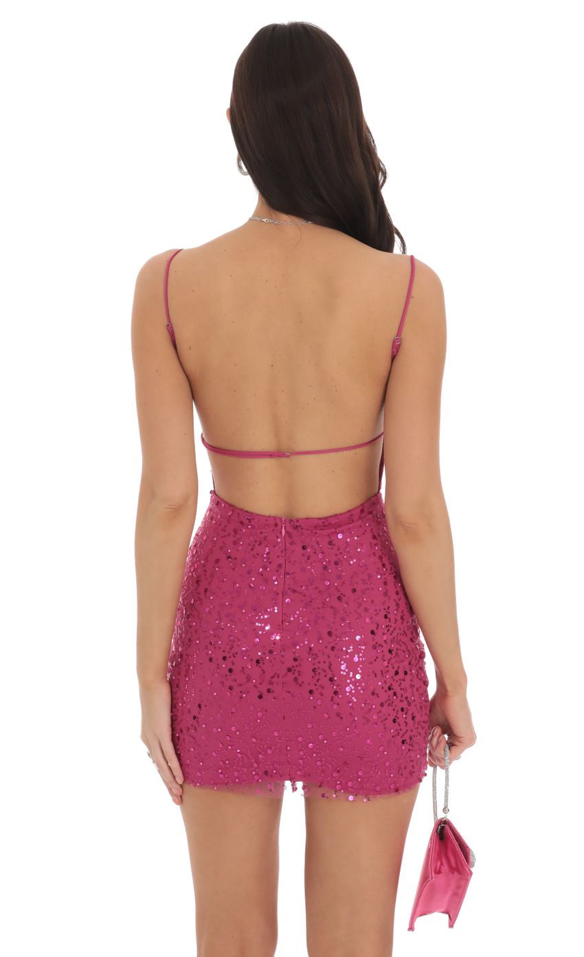 Picture Beaded Sequin Dress in Fuchsia. Source: https://media-img.lucyinthesky.com/data/Oct24/850xAUTO/db0b183e-6dae-4921-a7d0-d3e908dc5a12.jpg