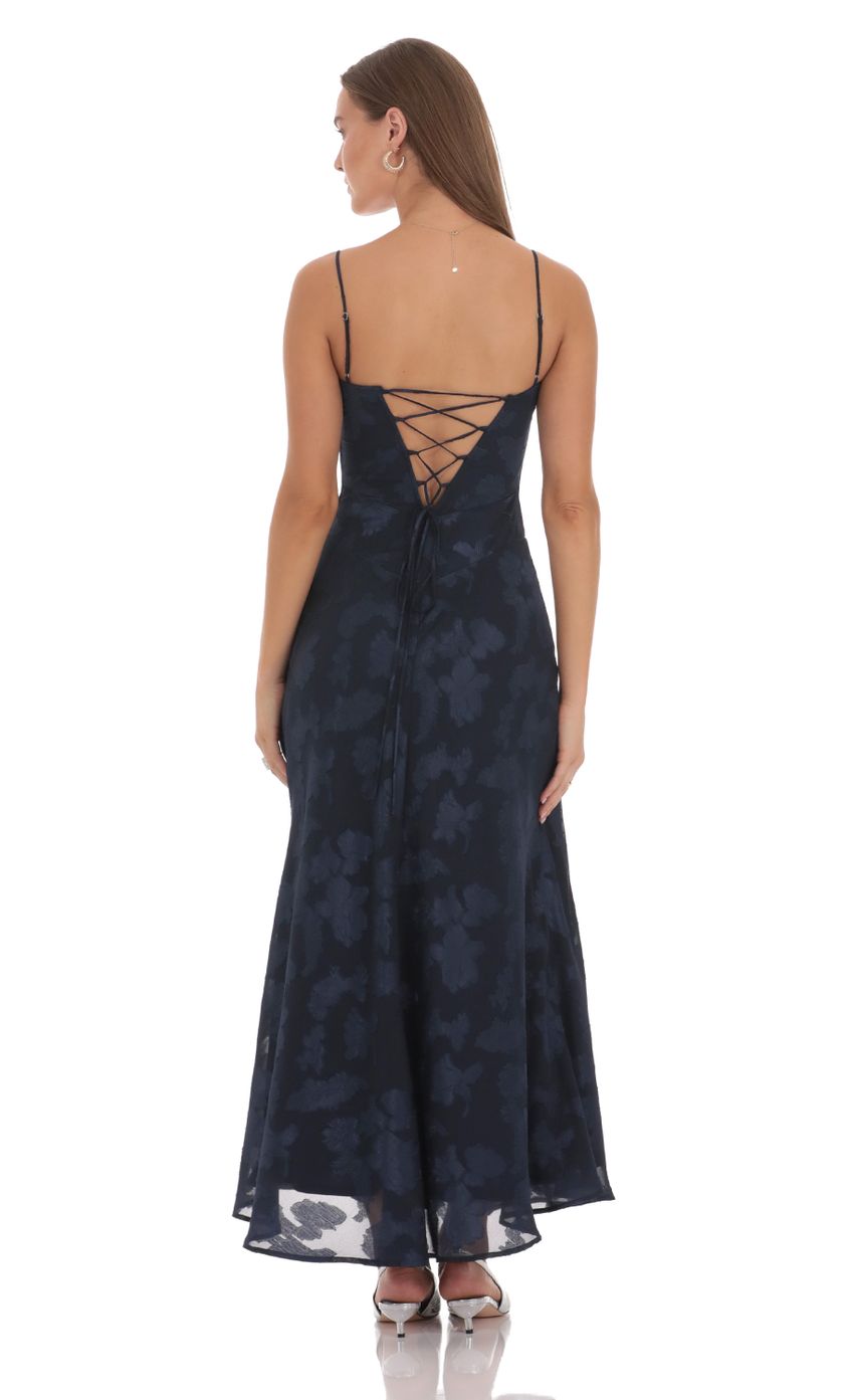 Picture Textured Floral Maxi Dress in Navy. Source: https://media-img.lucyinthesky.com/data/Oct24/850xAUTO/eb3c2862-6545-40a9-b432-a97f18428886.jpg