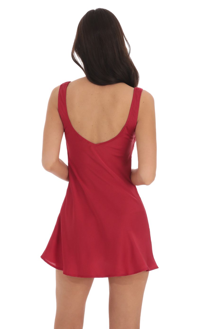 Picture Satin V-Neck Dress in Red. Source: https://media-img.lucyinthesky.com/data/Oct24/850xAUTO/f09057c1-915d-4870-b28c-282485ae7772.jpg