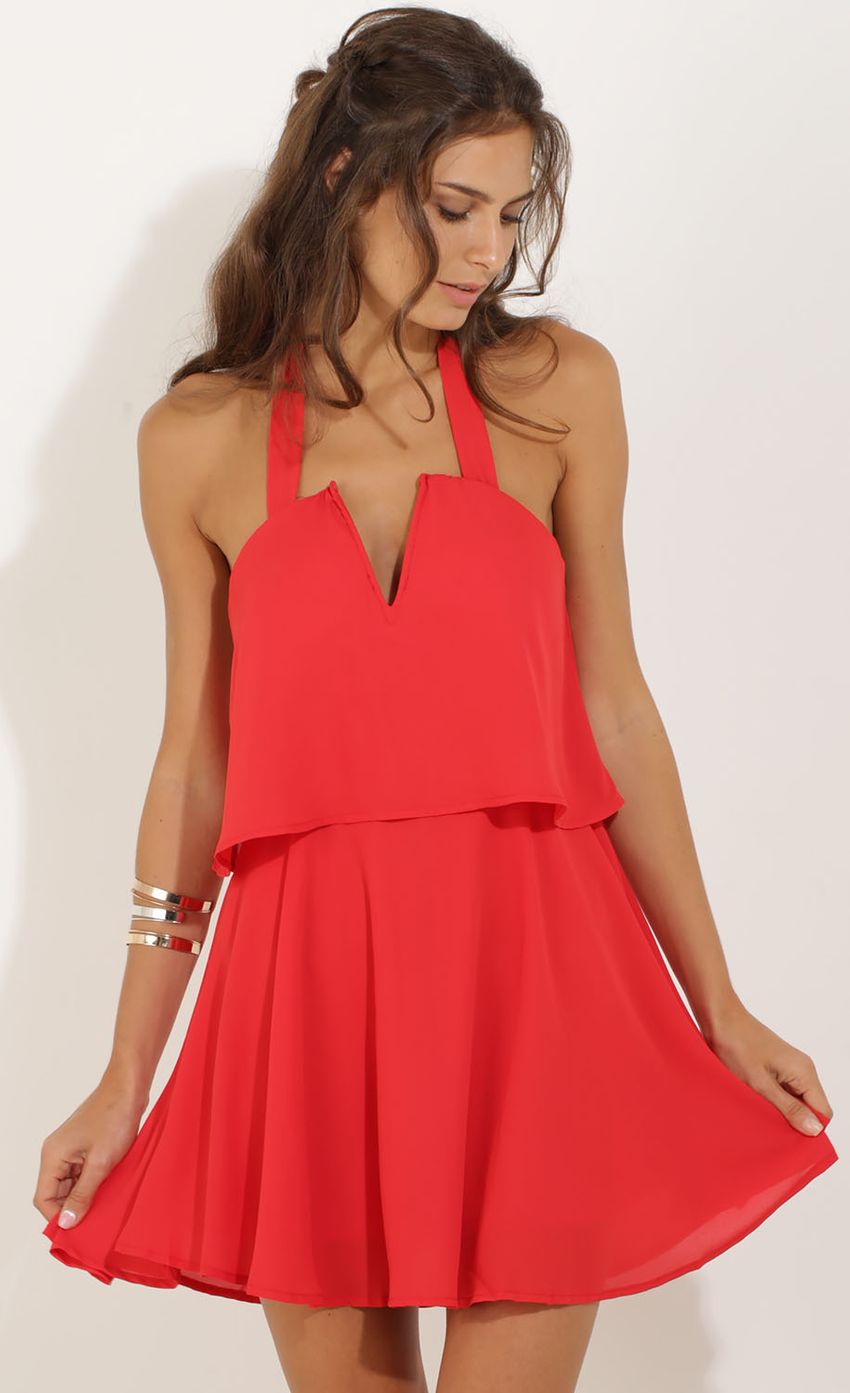 Picture Flowy Halter Dress in Red. Source: https://media-img.lucyinthesky.com/data/Sep15_1/850xAUTO/0Y5A9638.JPG