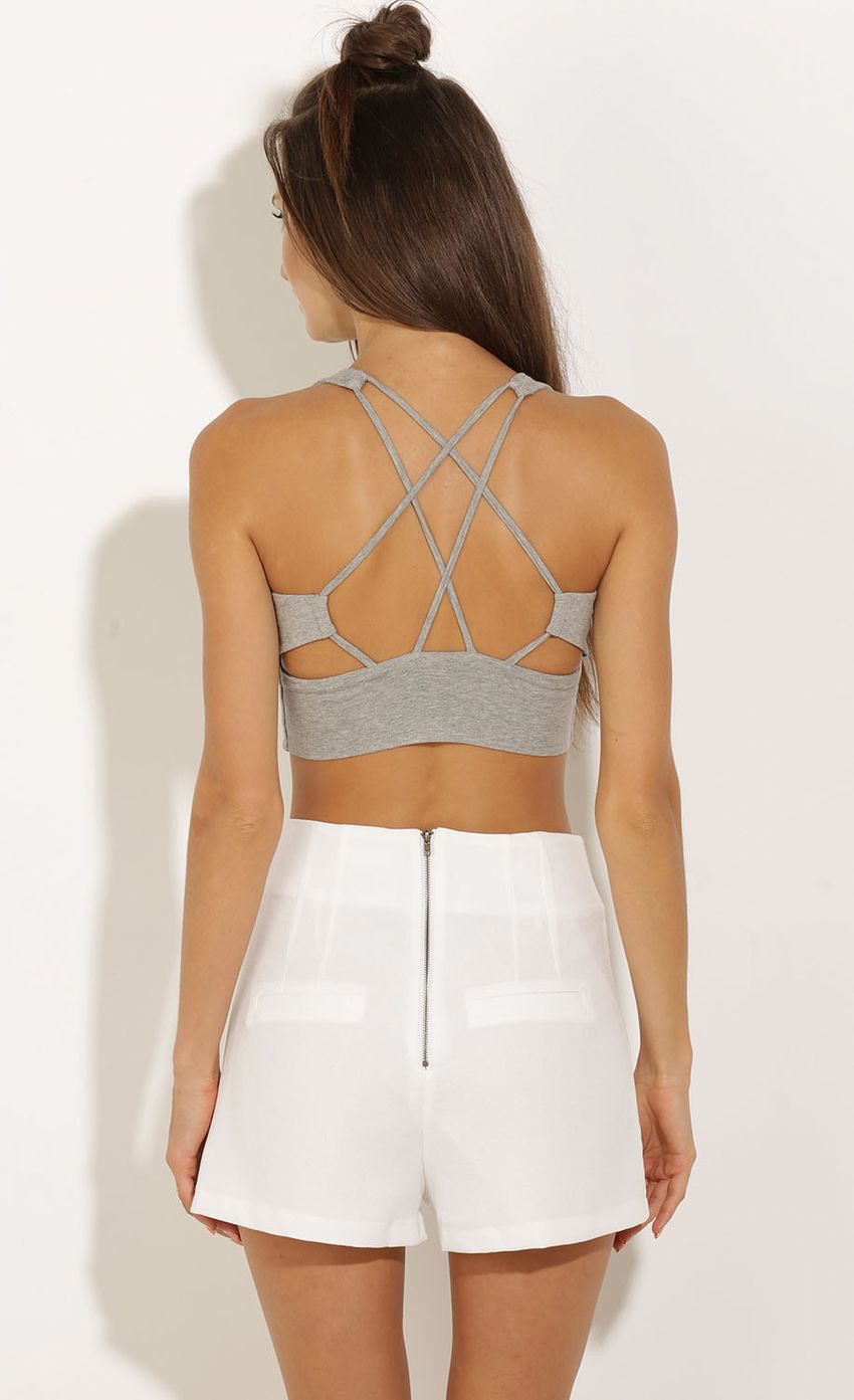 Picture Gathered Crop Top In Grey. Source: https://media-img.lucyinthesky.com/data/Sep15_2/850xAUTO/0Y5A3474.JPG