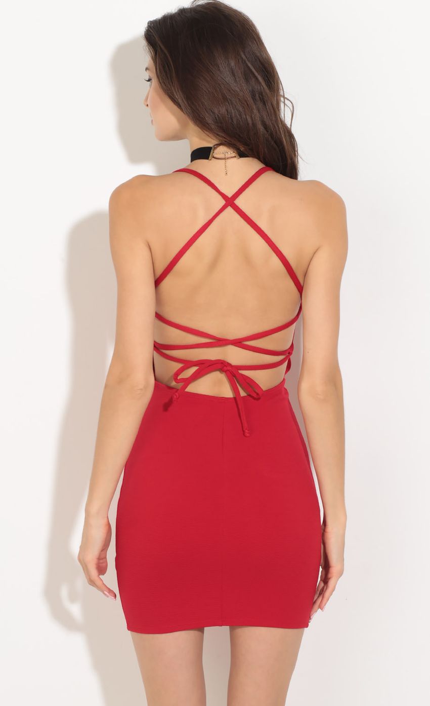 Picture Strappy Tie-Back Bodycon Dress In Red. Source: https://media-img.lucyinthesky.com/data/Sep16_1/850xAUTO/0Y5A0252.JPG