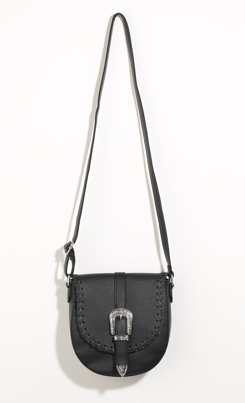 Picture Leather Buckle Bag In Black. Source: https://media-img.lucyinthesky.com/data/Sep16_1/850xAUTO/0Y5A4021.JPG