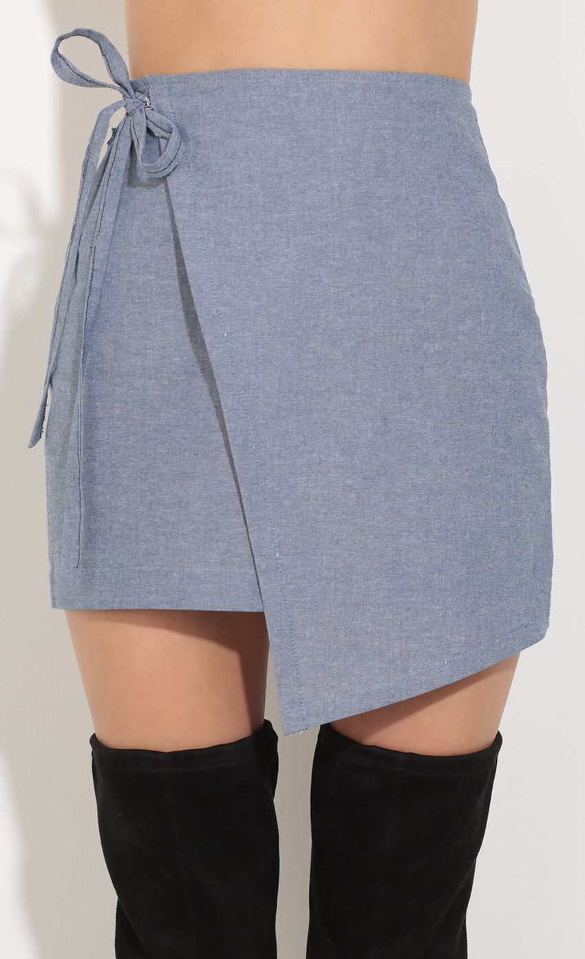 Picture High Waisted Asymmetric Denim Wrap Skirt. Source: https://media-img.lucyinthesky.com/data/Sep16_1/850xAUTO/0Y5A5338.JPG