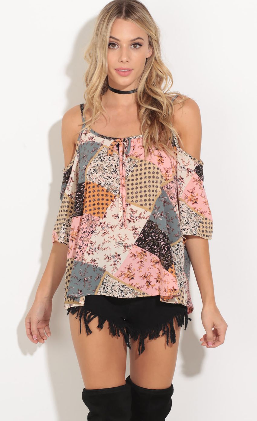Picture Open Shoulder Patchwork Top. Source: https://media-img.lucyinthesky.com/data/Sep16_1/850xAUTO/0Y5A9718.JPG