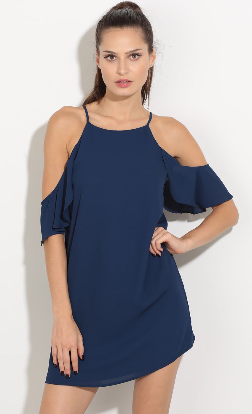 Picture Open Shoulder Shift Dress In Navy Blue. Source: https://media-img.lucyinthesky.com/data/Sep16_2/850xAUTO/0Y5A5525.JPG