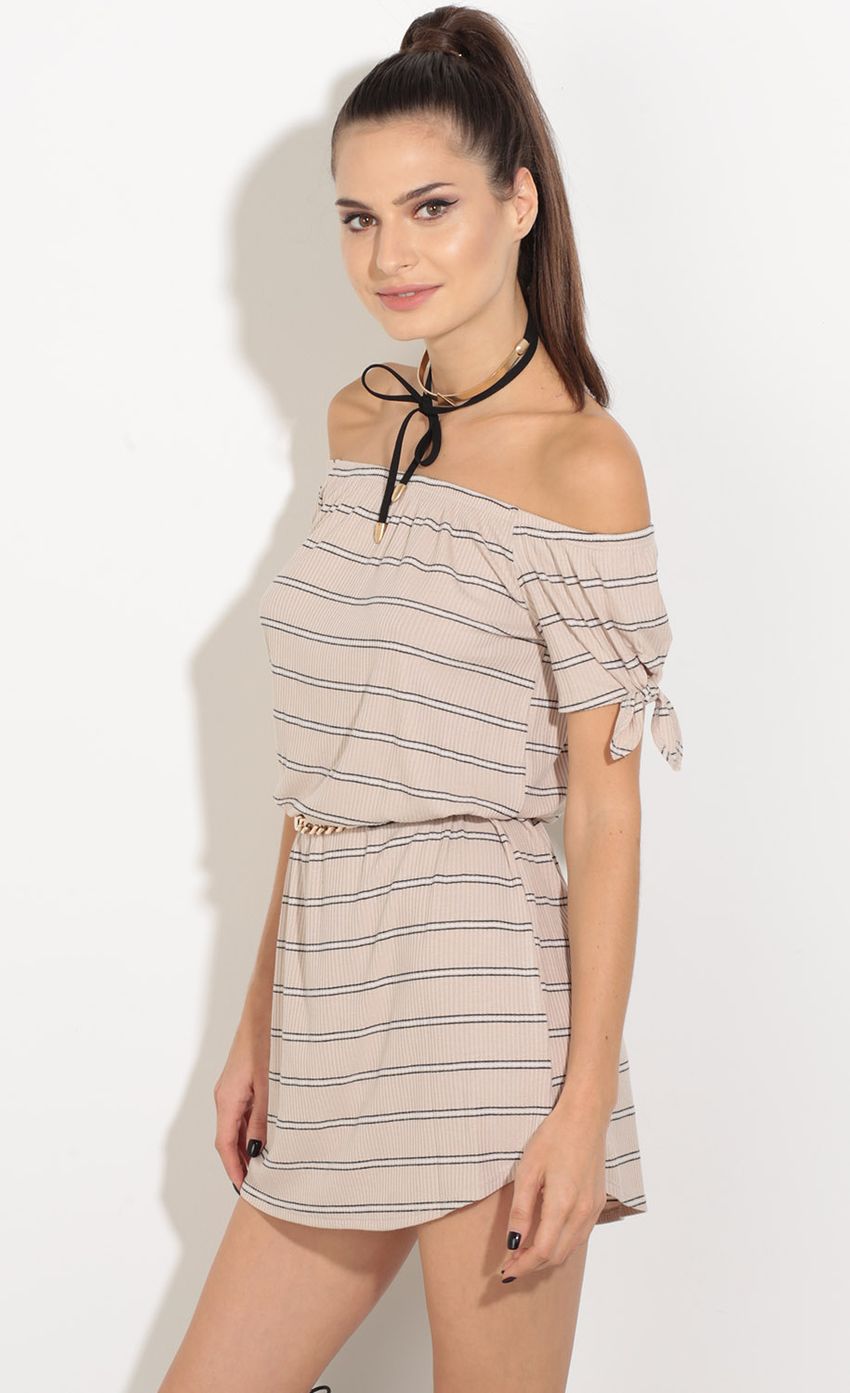 Picture Off The Shoulder Stripe Dress In Beige. Source: https://media-img.lucyinthesky.com/data/Sep16_2/850xAUTO/0Y5A7920.JPG