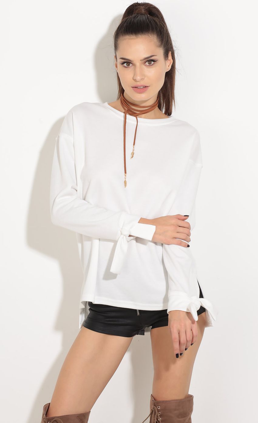 Picture Tie Sleeve Jumper In Cream. Source: https://media-img.lucyinthesky.com/data/Sep16_2/850xAUTO/0Y5A9322.JPG
