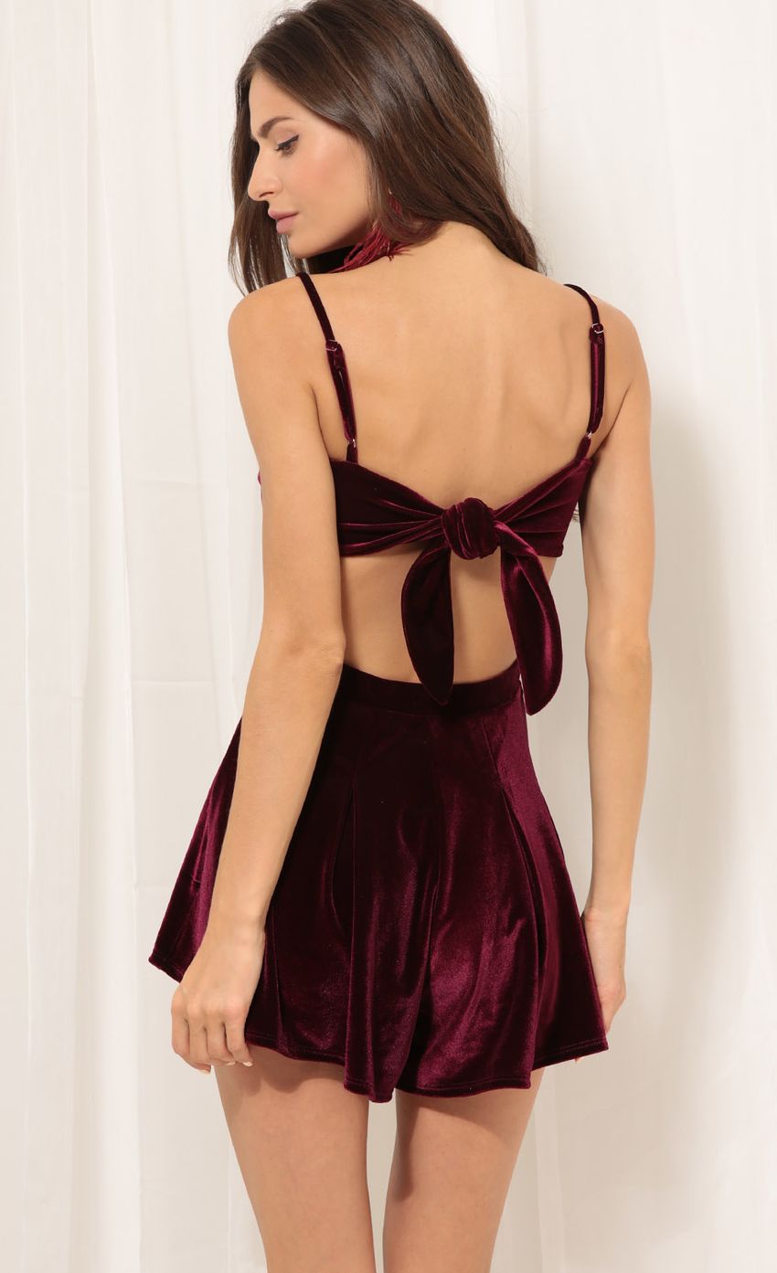 Picture Bella Tie Back Velvet Romper. Source: https://media-img.lucyinthesky.com/data/Sep17_2/850xAUTO/0Y5A0904.JPG