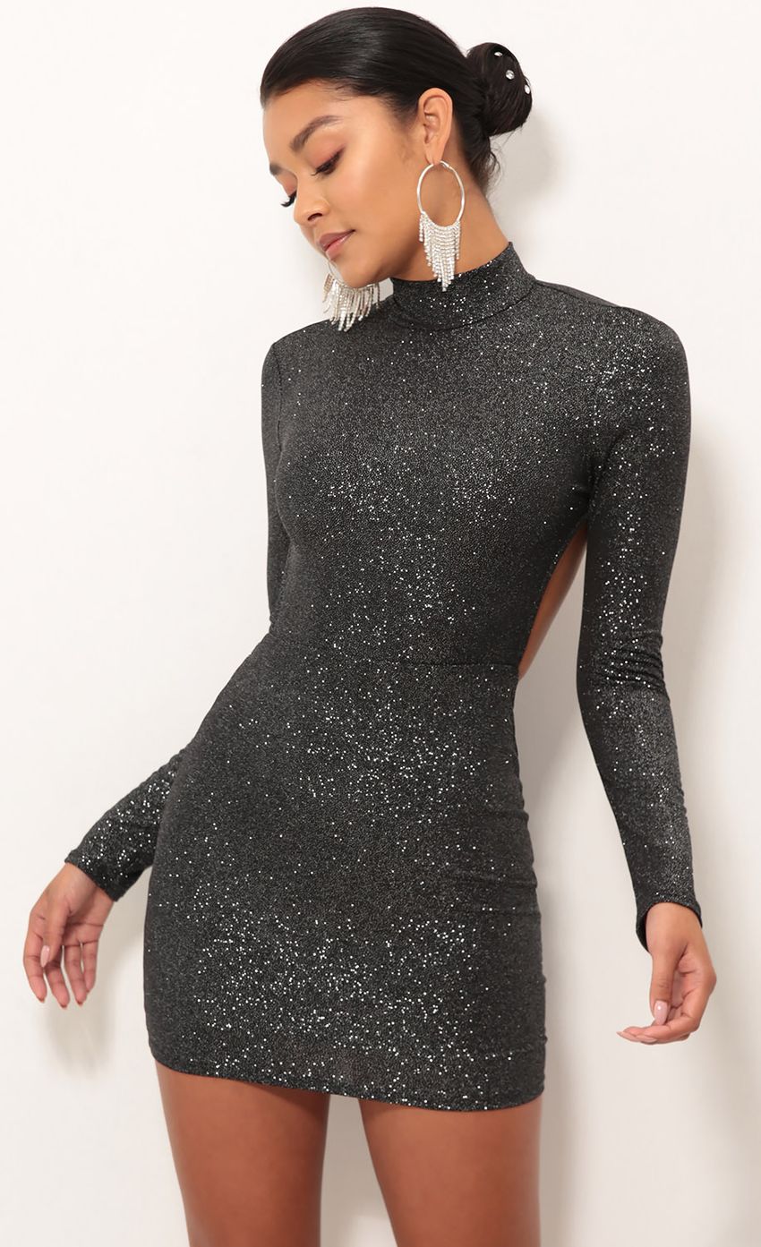 Picture Black Crystal Open Back Dress. Source: https://media-img.lucyinthesky.com/data/Sep18_1/850xAUTO/0Y5A7586XS.JPG