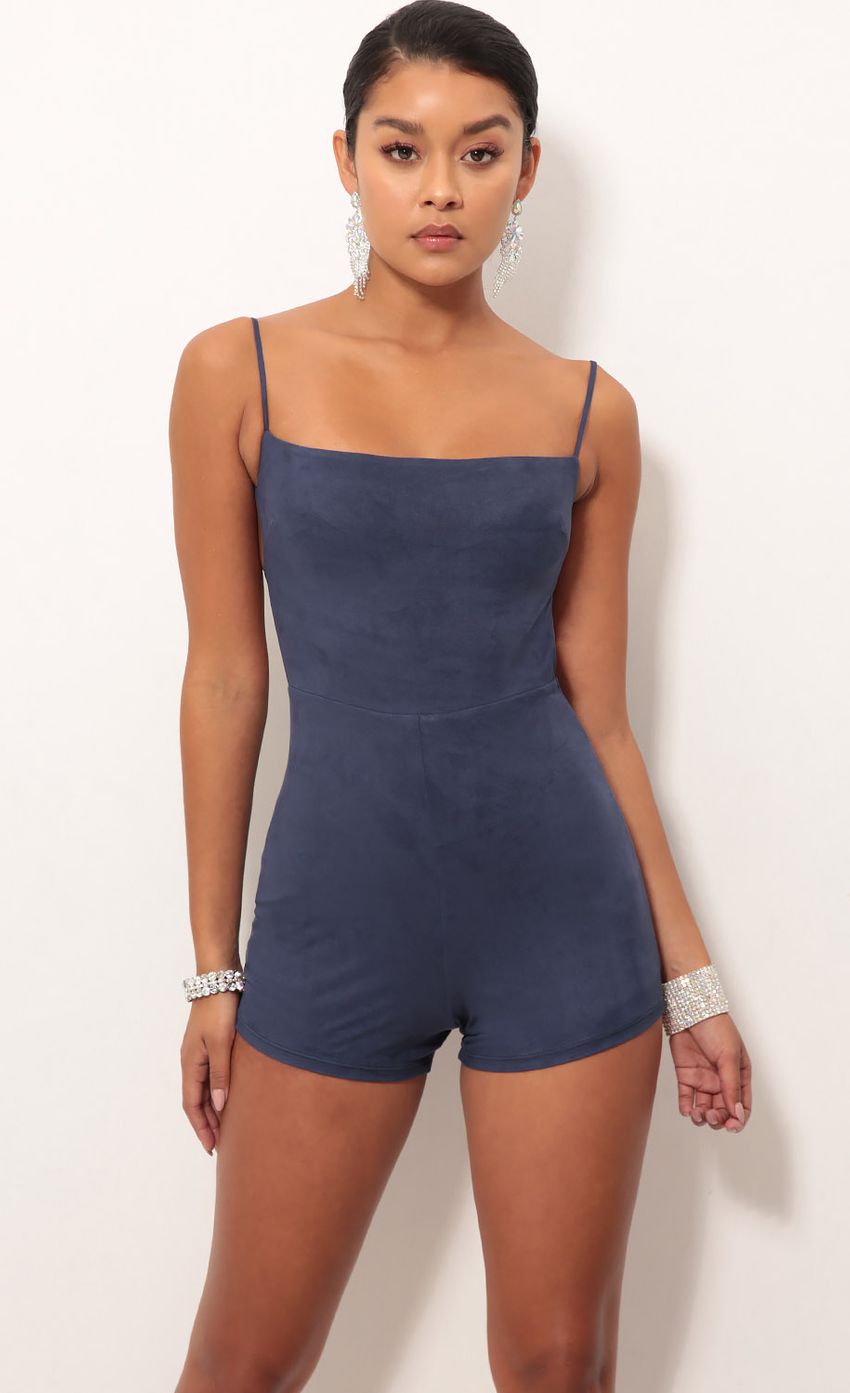 Picture Suede Romper in Palace Blue. Source: https://media-img.lucyinthesky.com/data/Sep18_1/850xAUTO/0Y5A8582SS.JPG