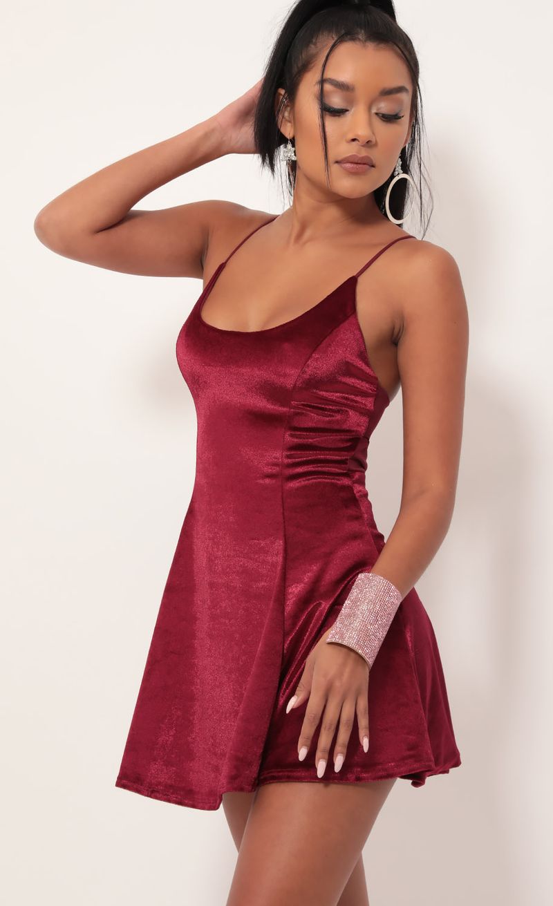 Merlot sales velvet dress