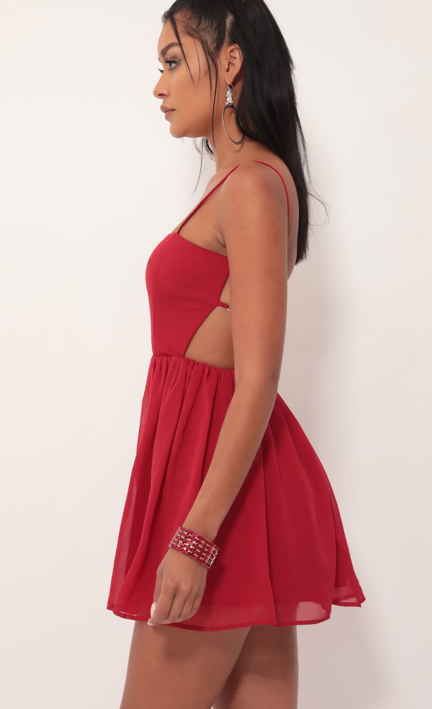 Picture Chiffon A-line Dress in Deep Red. Source: https://media-img.lucyinthesky.com/data/Sep19_2/850xAUTO/781A3653.JPG