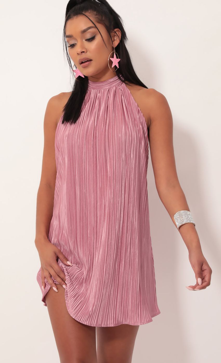 Picture Midnight Satin Halter Dress in Mauve. Source: https://media-img.lucyinthesky.com/data/Sep19_2/850xAUTO/781A5187.JPG