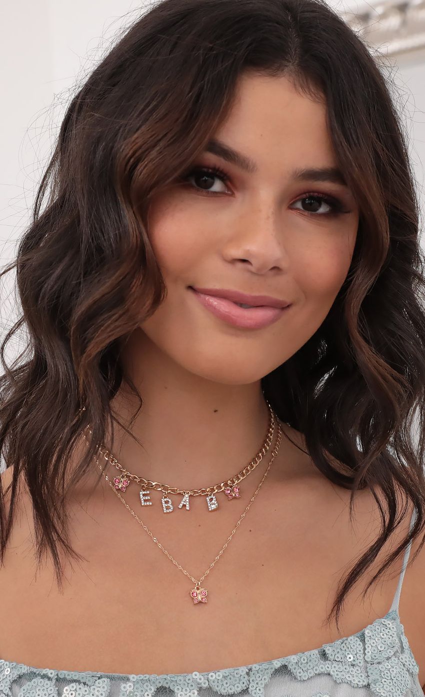 Picture Butterfly Babe Stacked Chain Necklace. Source: https://media-img.lucyinthesky.com/data/Sep20_1/850xAUTO/781A1344.JPG
