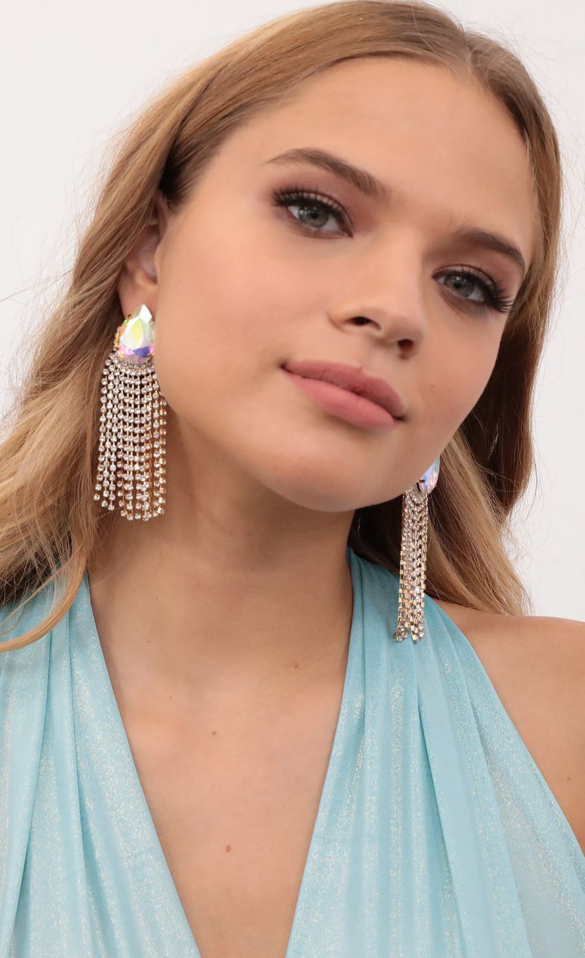 Picture Jasmine Iridescent Crystal Statement Earrings. Source: https://media-img.lucyinthesky.com/data/Sep20_1/850xAUTO/781A3903.JPG