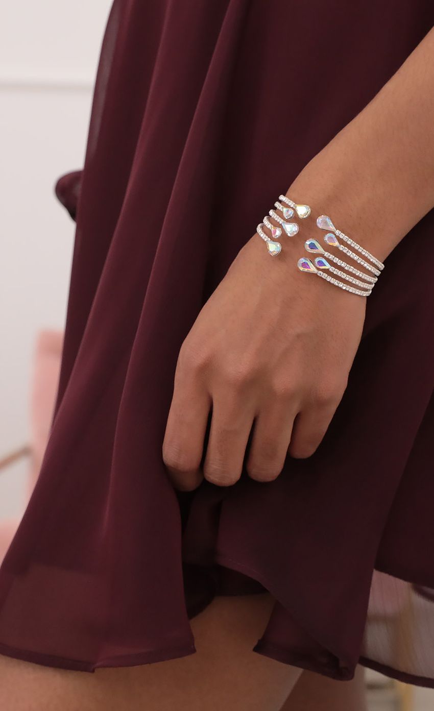 Picture Iridescent Sparkling Bracelet in Silver. Source: https://media-img.lucyinthesky.com/data/Sep20_2/850xAUTO/781A0227.JPG