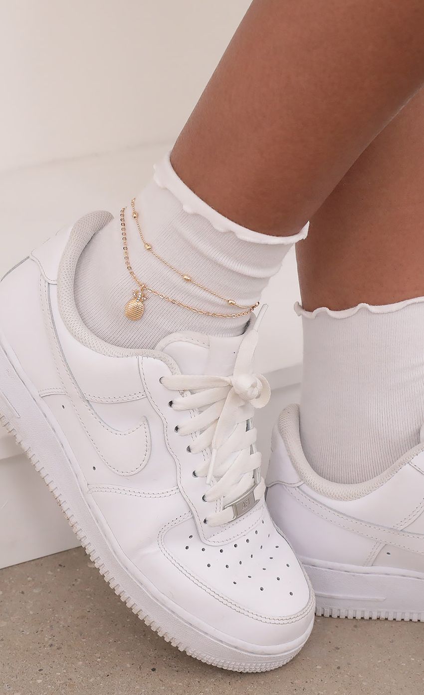 Picture Alaura Pineapple And Diamante Layered Anklet Set. Source: https://media-img.lucyinthesky.com/data/Sep20_2/850xAUTO/781A0889.JPG