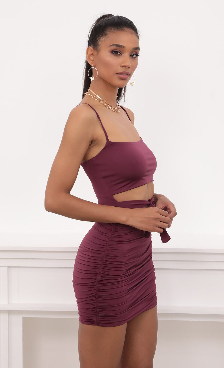 Picture Cutout Dress in Purple. Source: https://media-img.lucyinthesky.com/data/Sep20_2/850xAUTO/781A7907.JPG