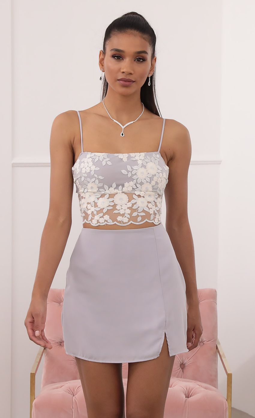 Picture Embroidered Lace Two Piece Set in Lavender Grey. Source: https://media-img.lucyinthesky.com/data/Sep20_2/850xAUTO/781A9839.JPG