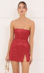 Picture Knit Glitter Bodycon Dress in Red. Source: https://media-img.lucyinthesky.com/data/Sep22/150xAUTO/15e2921e-900f-4d11-8e84-25989c9921d3.jpg