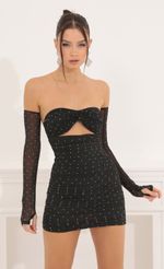 Picture Rhinestone Mesh Bodycon Dress in Black. Source: https://media-img.lucyinthesky.com/data/Sep22/150xAUTO/7c5d0b01-a973-43cb-ac58-8d67470ef011.jpg
