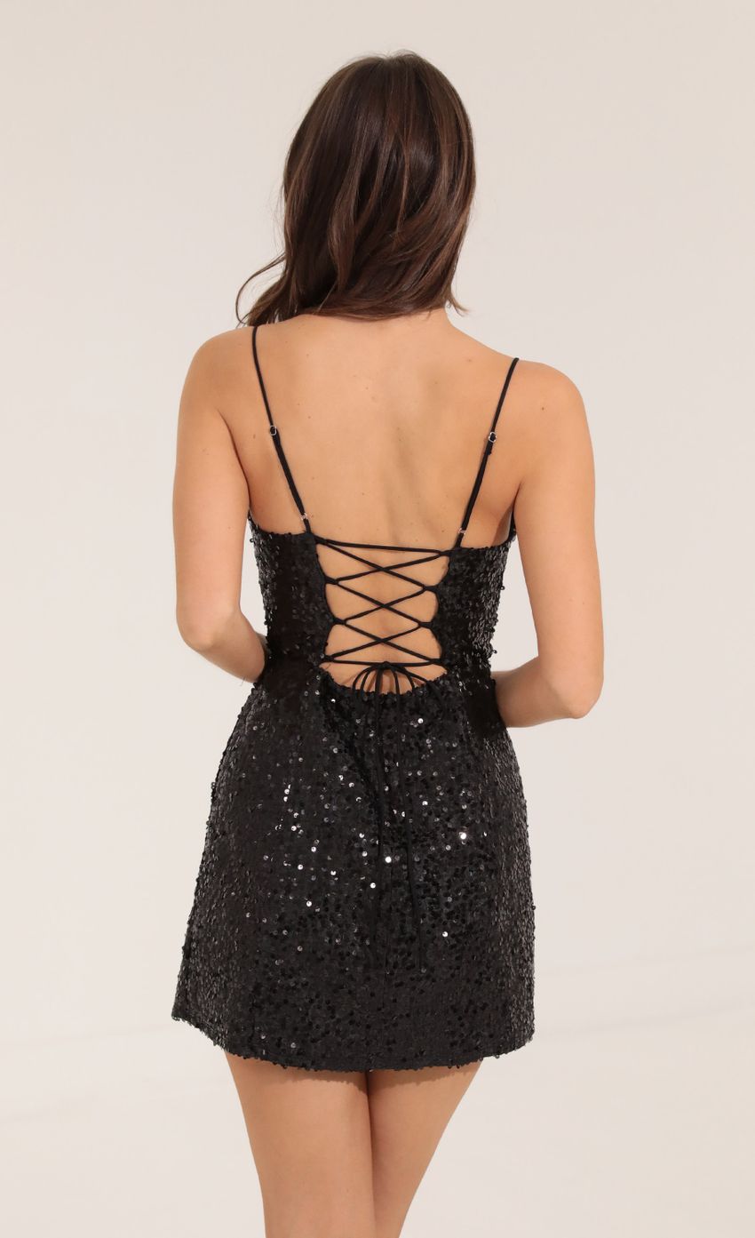 Picture Sequin Corset Dress in Black. Source: https://media-img.lucyinthesky.com/data/Sep22/850xAUTO/0333614f-fe58-493f-ac21-d91246392946.jpg