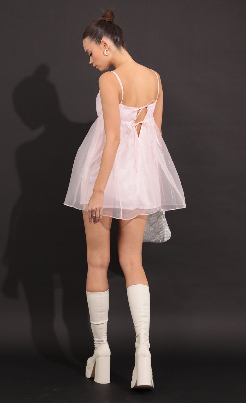 Picture Organza Baby Doll Dress in Pink. Source: https://media-img.lucyinthesky.com/data/Sep22/850xAUTO/21172590-4ad4-4ab8-b09a-2a81385a941b.jpg