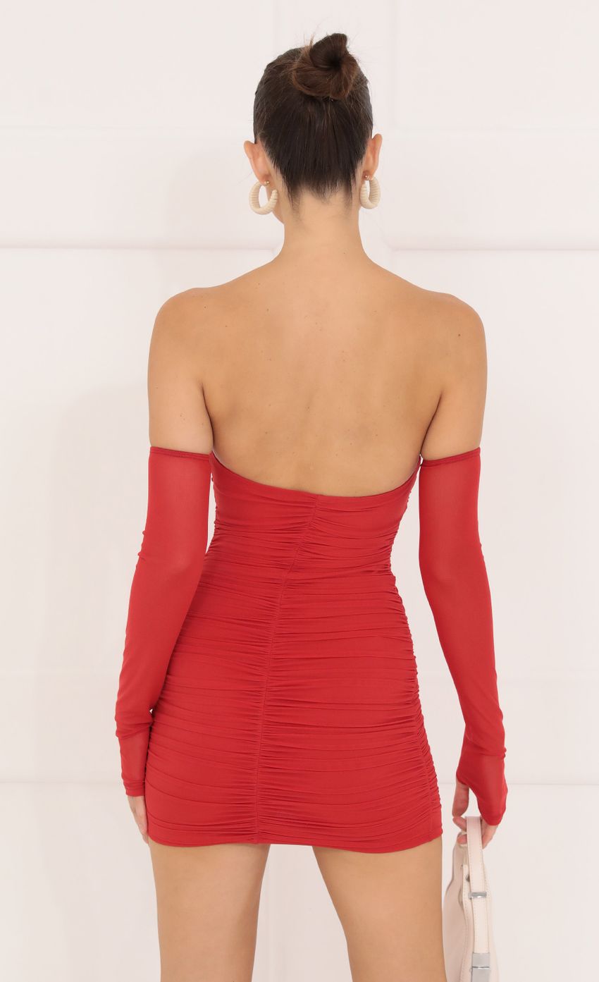 Picture Mesh Bodycon Dress in Red. Source: https://media-img.lucyinthesky.com/data/Sep22/850xAUTO/37a9be93-bd5b-49d2-88d6-63c7567557d3.jpg