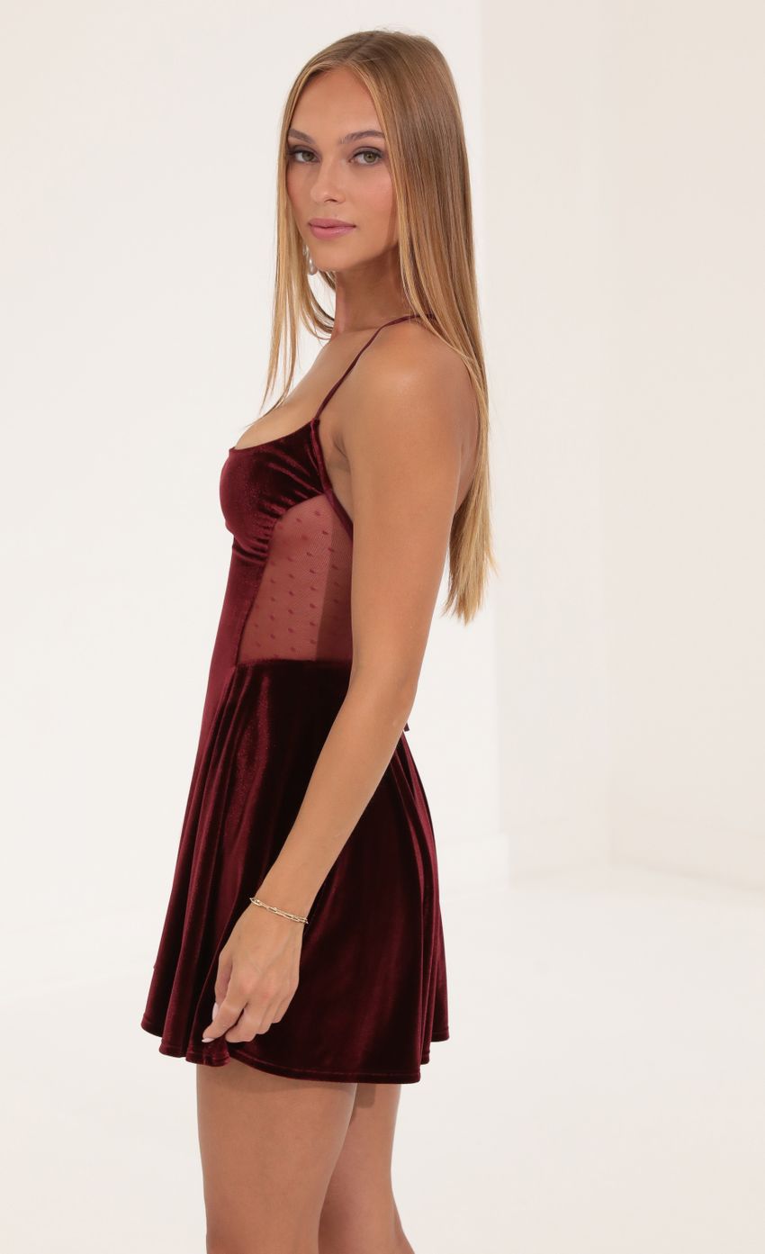 Picture Velvet Cutout Dress in Red. Source: https://media-img.lucyinthesky.com/data/Sep22/850xAUTO/4692ea76-9a81-49b8-8f6e-a0e45d2ff546.jpg