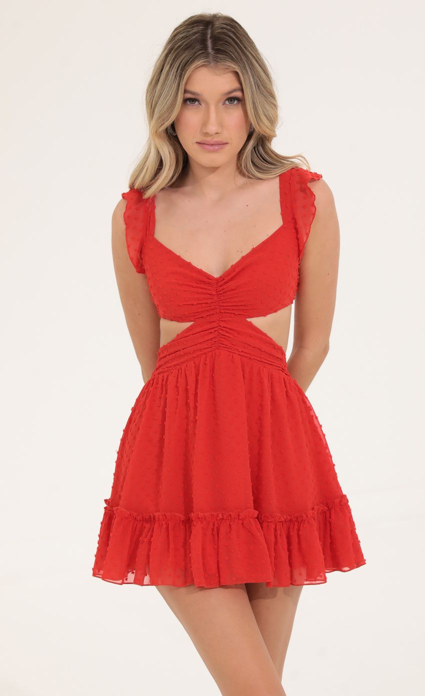Picture Dotted Chiffon Ruffle Dress in Red. Source: https://media-img.lucyinthesky.com/data/Sep22/850xAUTO/58a7d678-12fb-4b6e-81e0-998ba0d88931.jpg