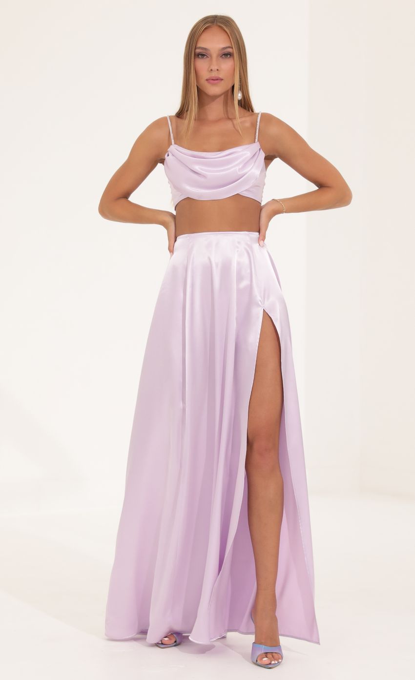 Picture Aggie Two Piece Maxi Skirt Set in Purple. Source: https://media-img.lucyinthesky.com/data/Sep22/850xAUTO/8f9f3fc6-e449-4fd1-8bce-02534539ad5f.jpg