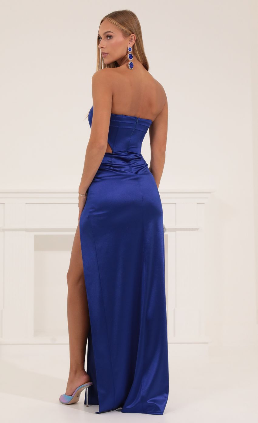 Picture Satin Cutout Corset Maxi in Blue. Source: https://media-img.lucyinthesky.com/data/Sep22/850xAUTO/a7abaca7-72aa-414e-a9c4-42b6a05fee00.jpg