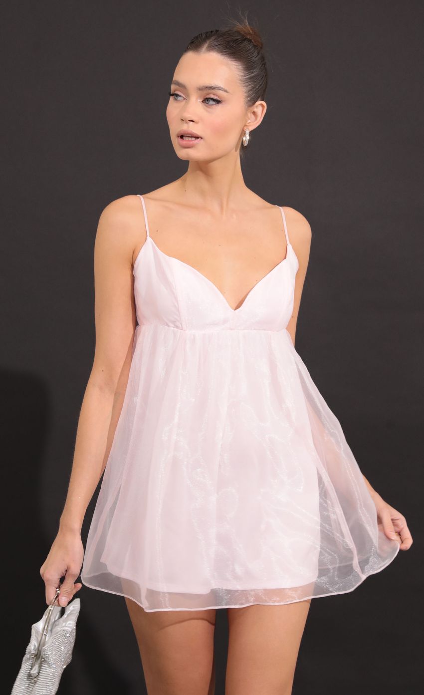 Picture Organza Baby Doll Dress in Pink. Source: https://media-img.lucyinthesky.com/data/Sep22/850xAUTO/bef0a512-9046-4c96-90b0-25a6982a15dd.jpg