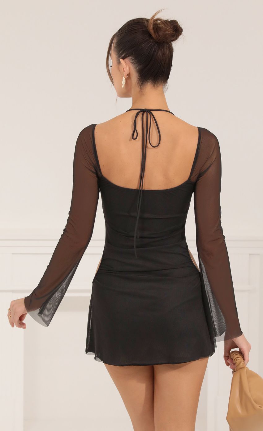 Picture Mesh Cutout Dress in Black. Source: https://media-img.lucyinthesky.com/data/Sep22/850xAUTO/c09beee0-bbf3-4d44-9bfc-c72f9de15e4c.jpg