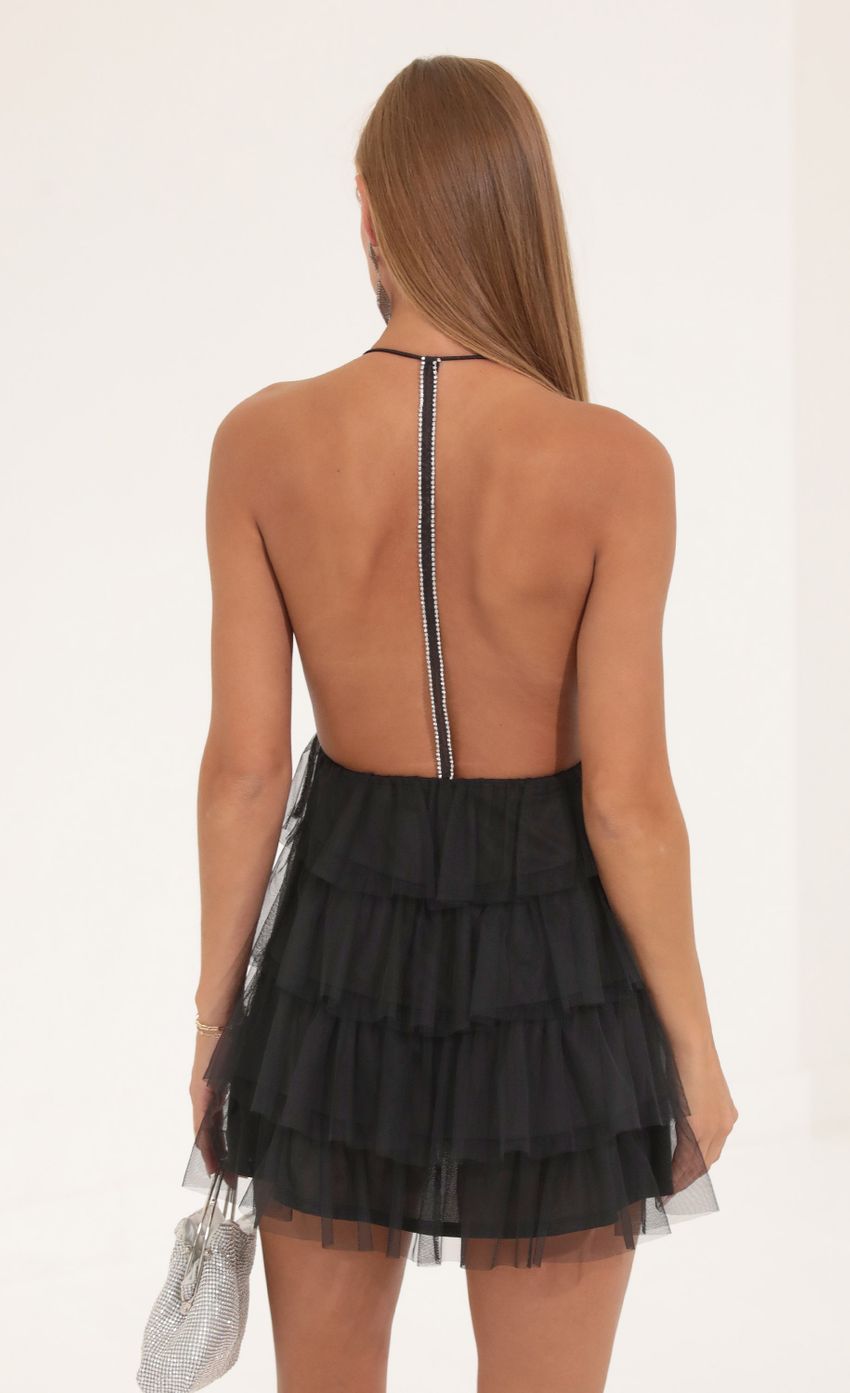 Picture Mesh Ruffle Dress in Black. Source: https://media-img.lucyinthesky.com/data/Sep22/850xAUTO/f184c8f4-64f1-47a1-886a-aff6474eac00.jpg