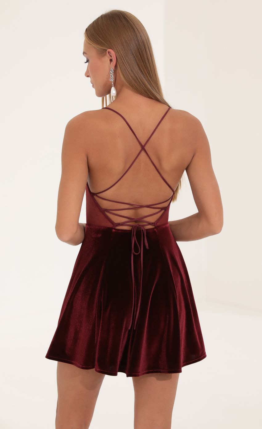 Picture Velvet Cutout Dress in Red. Source: https://media-img.lucyinthesky.com/data/Sep22/850xAUTO/fcd98d43-91ea-4cf9-a84a-5f2f9de6ee49.jpg