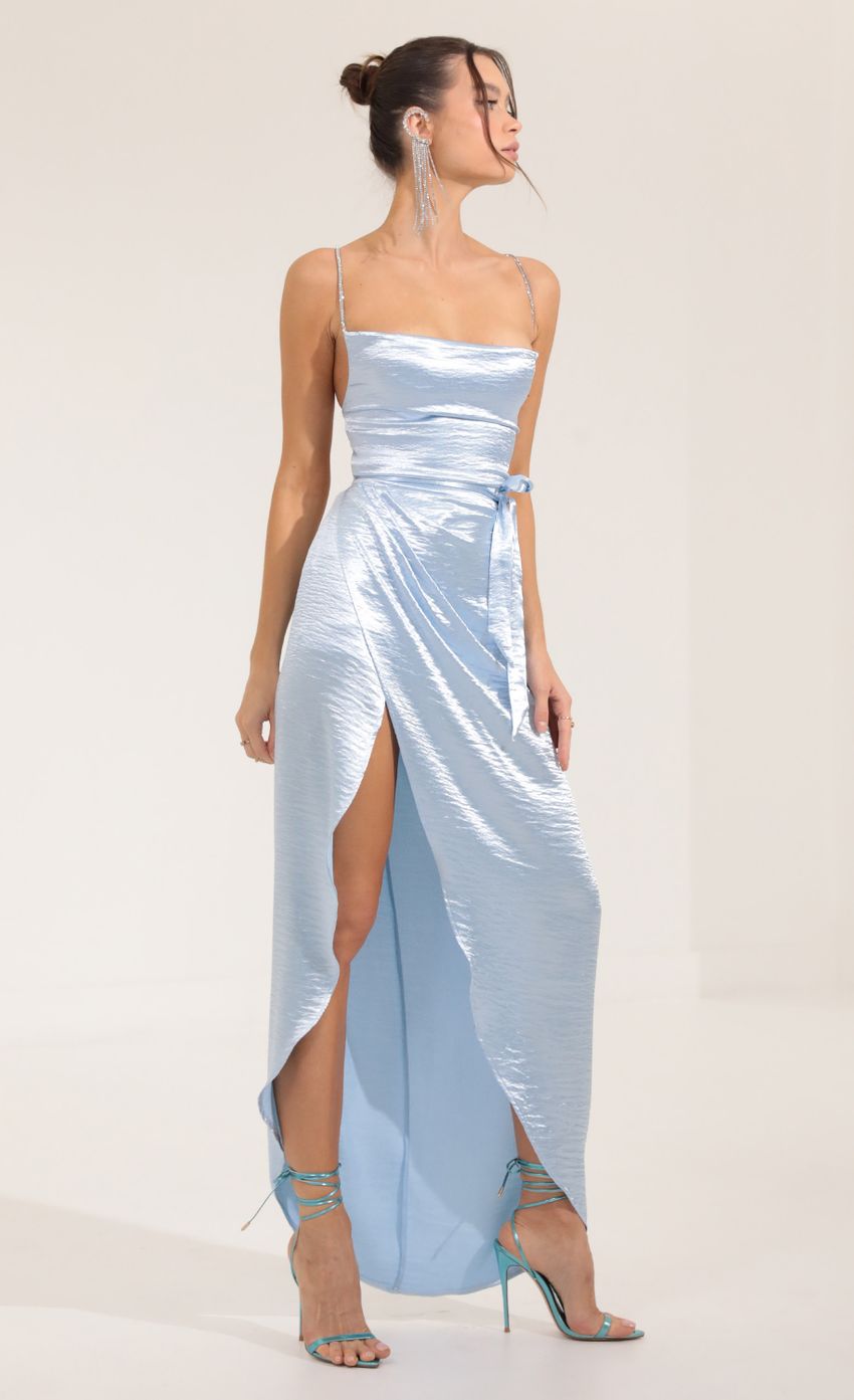 Picture Satin Luxe Maxi Dress in Blue. Source: https://media-img.lucyinthesky.com/data/Sep22/850xAUTO/fe11537f-b26f-4261-8bd6-c3fde28ecc64.jpg