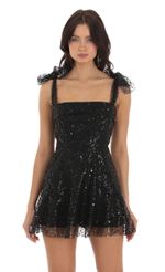Picture Sequin Mini Dress in Black. Source: https://media-img.lucyinthesky.com/data/Sep23/150xAUTO/83fcd1cc-0856-4b94-9e06-11278485dbde.jpg