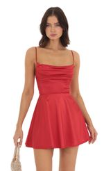 Picture Satin Cowl Neck Dress in Red. Source: https://media-img.lucyinthesky.com/data/Sep23/150xAUTO/c85543d6-89b8-4716-aceb-79f8fecd199d.jpg