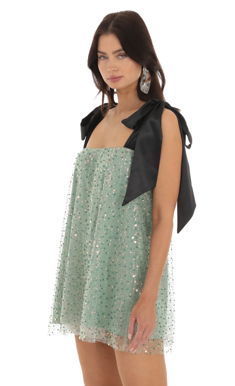 sequin beaded shift dress Asta Sequin Shift Dress — Rose Gold Party Short main image 0