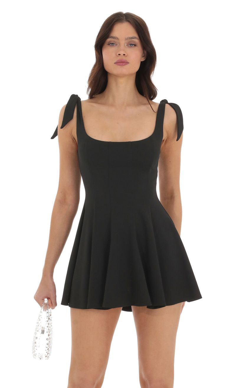 Fit And Flare Dress - Black – Rosylee