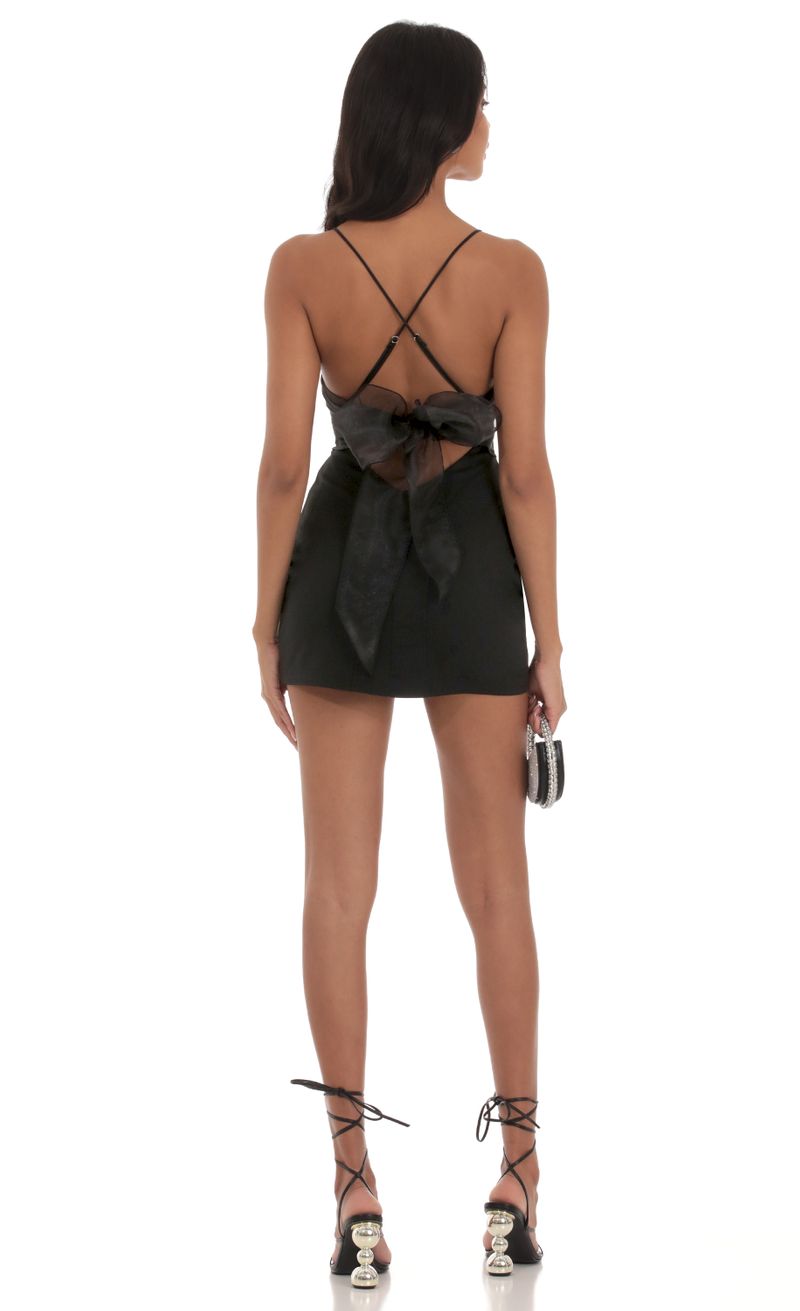 Bow Tie Bodycon Dress in Black | LUCY IN THE SKY