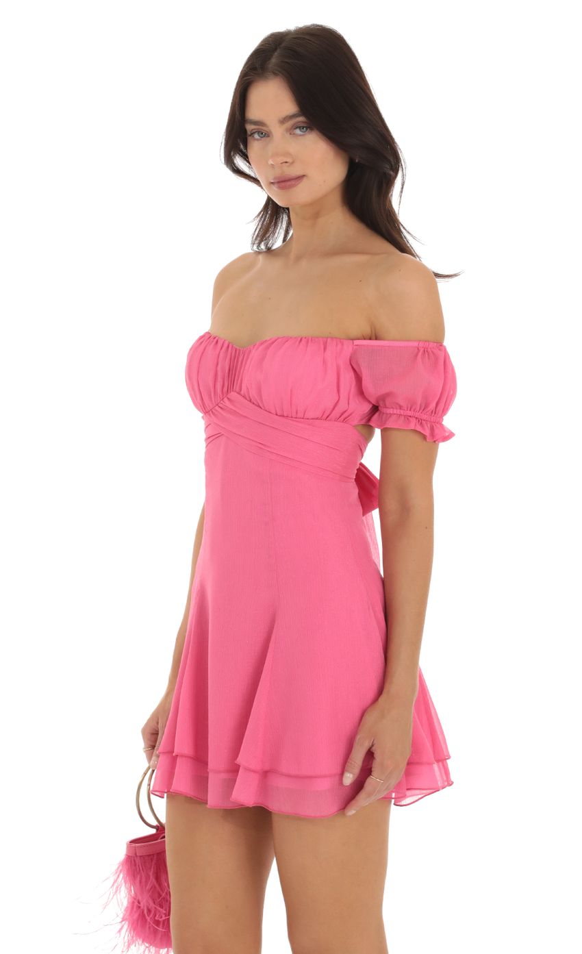 Picture Shimmer Dress in Pink. Source: https://media-img.lucyinthesky.com/data/Sep23/850xAUTO/0892fe30-578e-43e5-8a38-aed379beb6c3.jpg